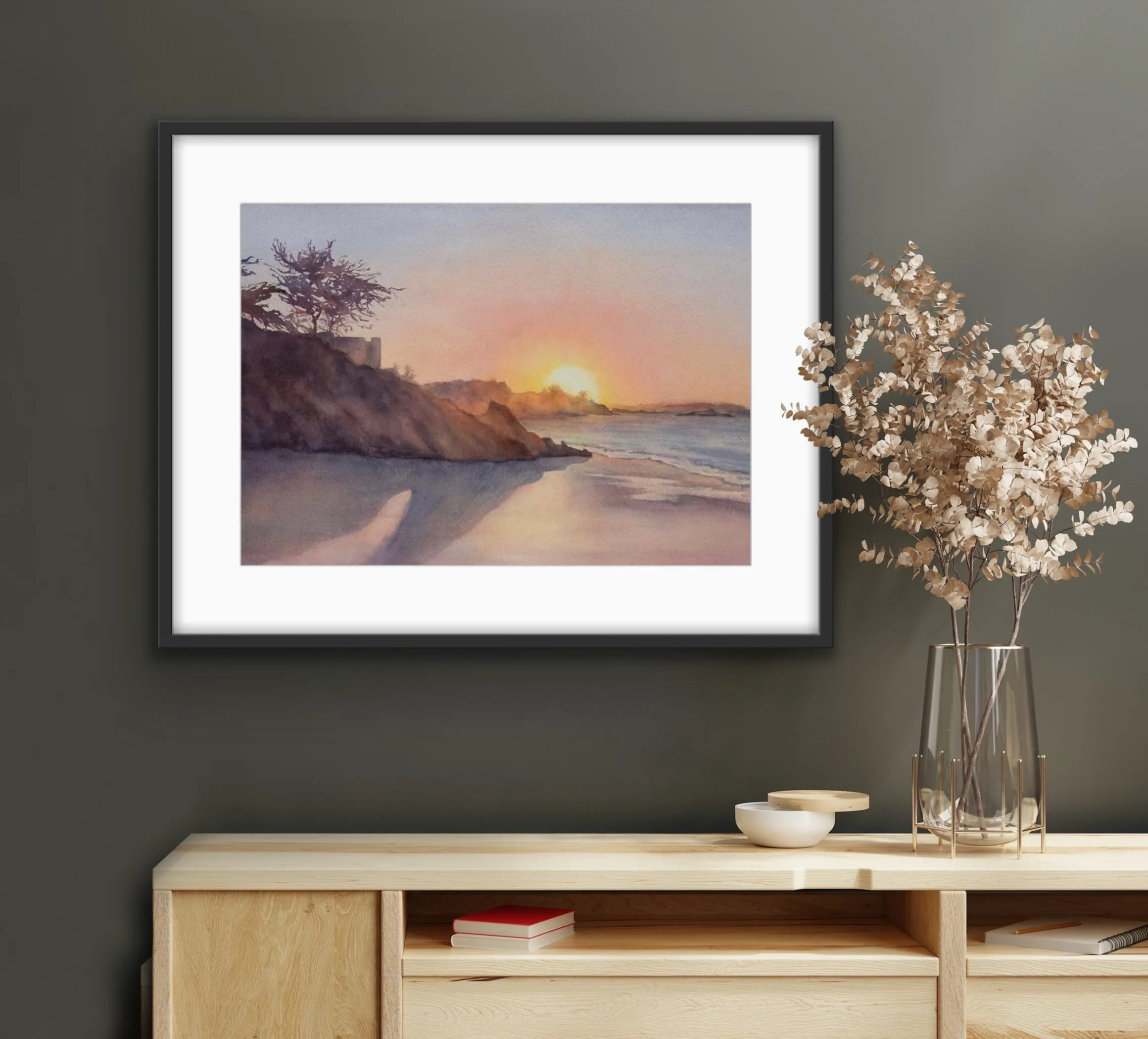 Sunset at the ocean