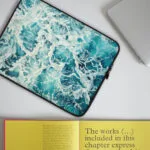 Ocean-inspired laptop cover featuring Kateryna Nazarenko’s 'My Heart Belongs to the Sea,' combining art and functionality for coastal decor lovers.
