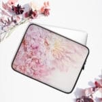 Floral Pink Peonies Laptop Case. "Peony clouds"