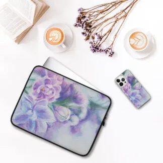 Purple Floral Art iPhone Case.