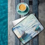 Boat On Green Water Laptop Case