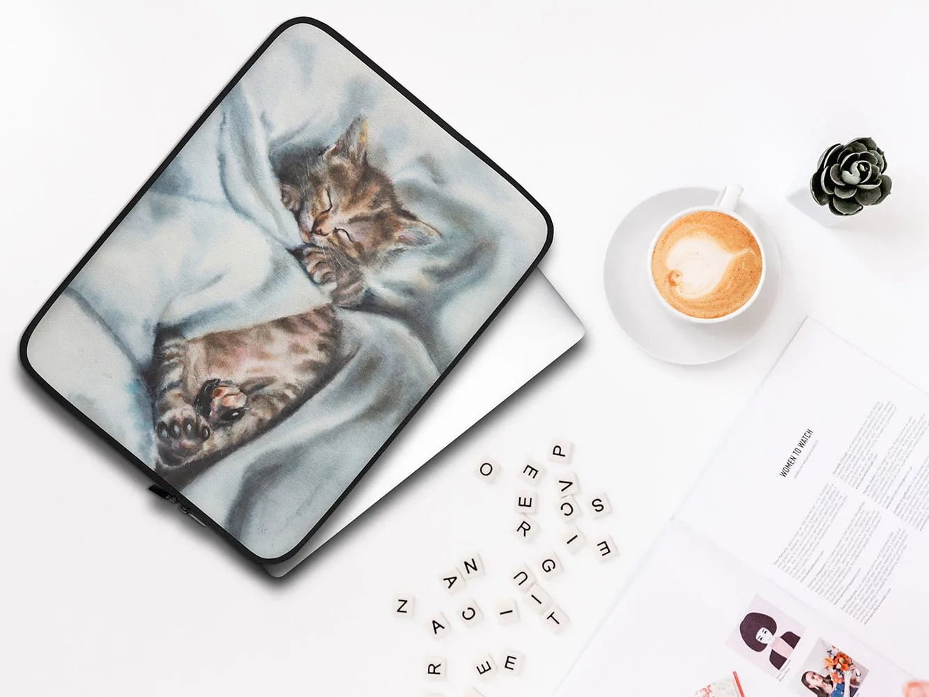 Cute Little Cat Laptop Case