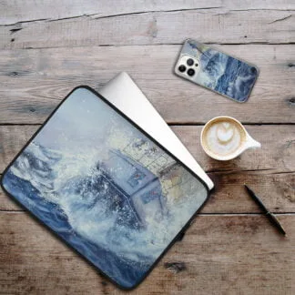 Navy Blue Ocean iPhone Case.