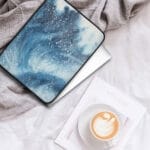 Navy Blue Ocean Wave Laptop Case