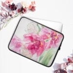 Pink Tulips Floral Laptop Case