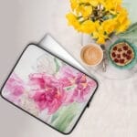 Pink Tulips Floral Laptop Case