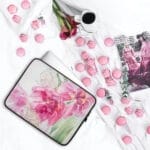 Pink Tulips Floral Laptop Case
