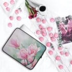 Pink Magnolias Floral Laptop Case