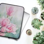 Pink Magnolias Floral Laptop Case