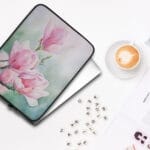 Pink Magnolias Floral Laptop Case