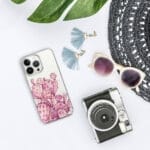 Watercolor pink cactus iPhone case, designed with soft pastel tones and floral beauty to reflect a peaceful, desert-inspired aesthetic.