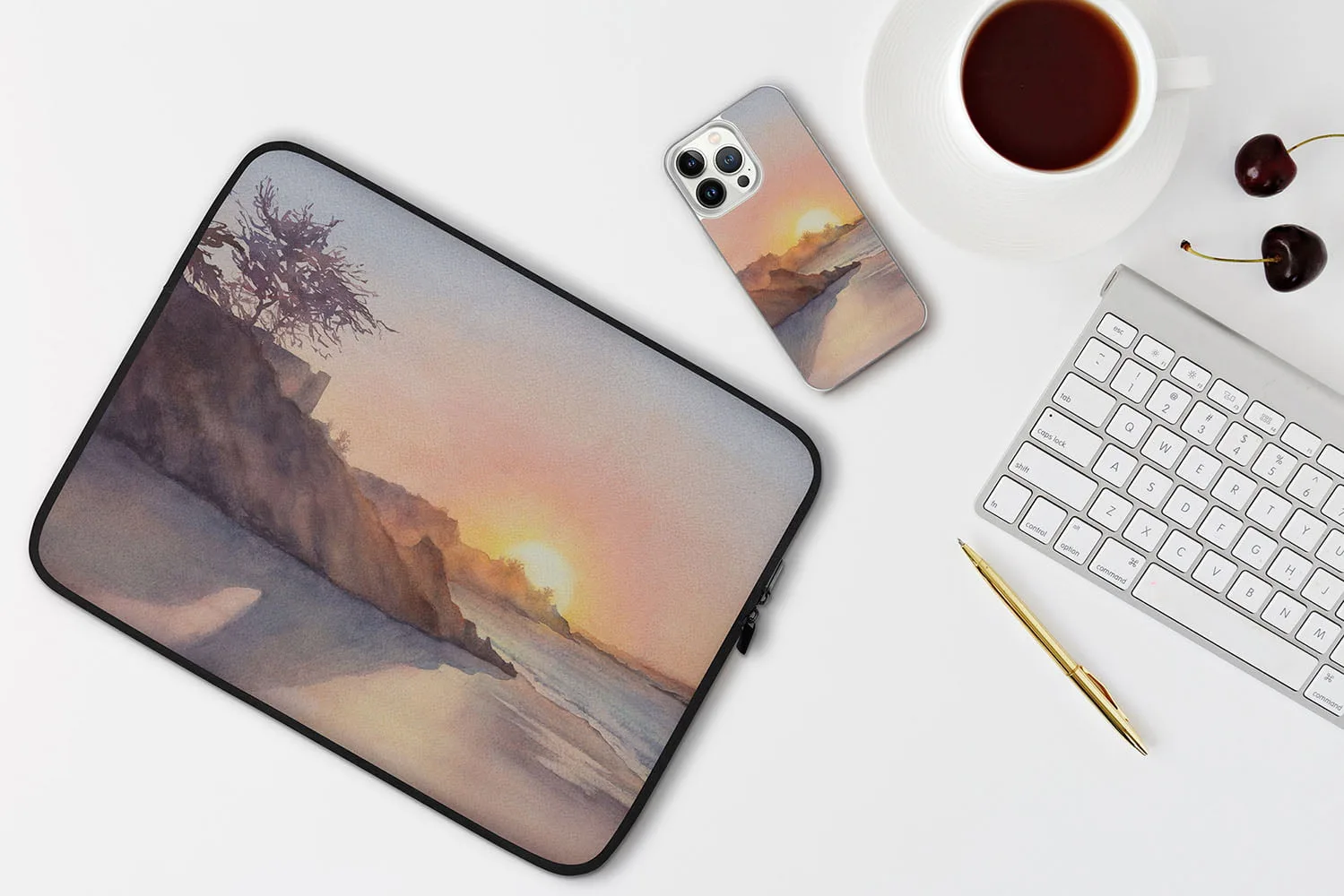 Sunset on the Ocean coast iPhone Case