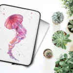 Pink Jellyfish Laptop Case