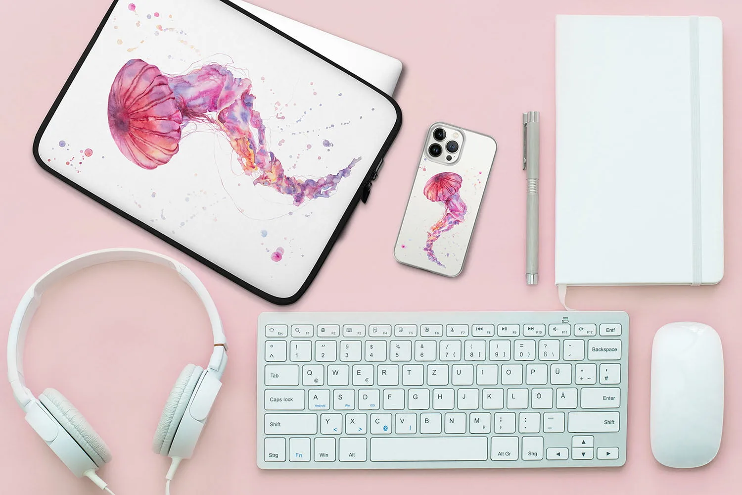 Pink Jellyfish Clear iPhone Case