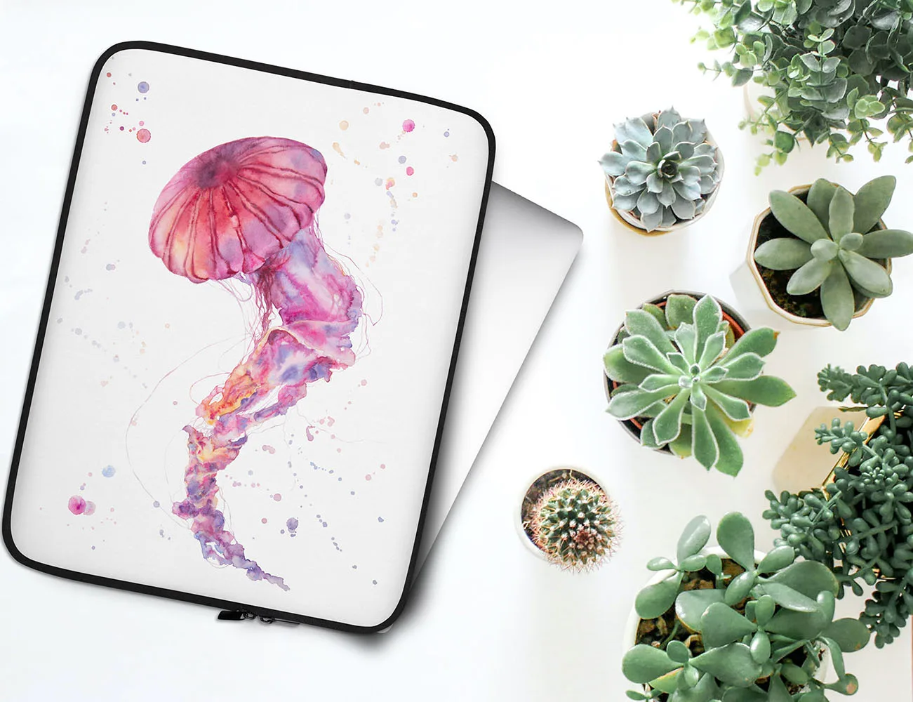 Pink Jellyfish Laptop Case