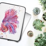 Pink Betta Fish Laptop Case