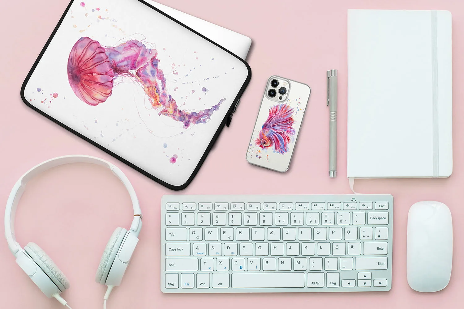 Pink Betta Fish Clear iPhone Case