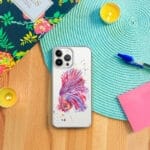 Pink Betta Fish Clear iPhone Case