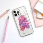 Pink Betta Fish Clear iPhone Case