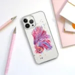 Pink Betta Fish Clear iPhone Case