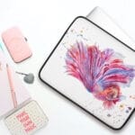 Pink Betta Fish Laptop Case