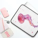Pink Jellyfish Laptop Case