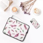 Boho Pink Feathers Clear iPhone Case