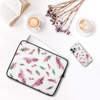 Boho Pink Feathers Clear iPhone Case