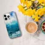 Blue Ocean Wave iPhone Case. "Through the light"
