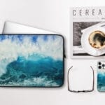 Blue Ocean Wave Art Laptop Case