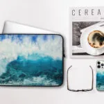 Blue Ocean Wave Art Laptop Case