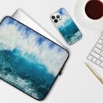 Blue Ocean Wave iPhone Case. "Through the light"