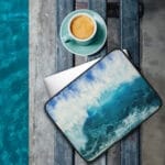 Blue Ocean Wave Art Laptop Case
