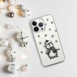 Cute winter penguin clear Christmas phone case