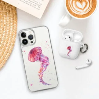 Pink Jellyfish Clear iPhone Case