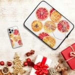 Christmas colorful clear phone case with oranges