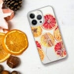 Christmas colorful clear phone case with oranges