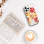 Christmas colorful clear phone case with oranges