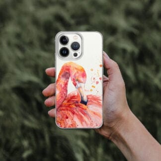 Pink Flamingo Clear iPhone case