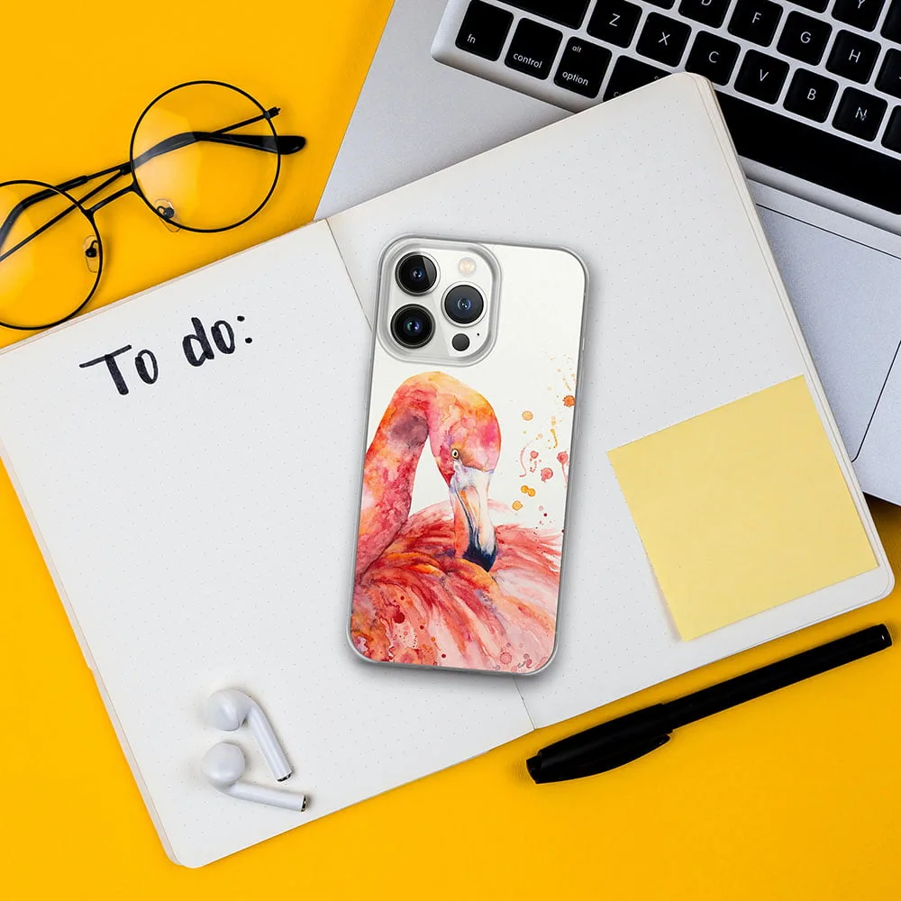 Pink Flamingo Clear iPhone case