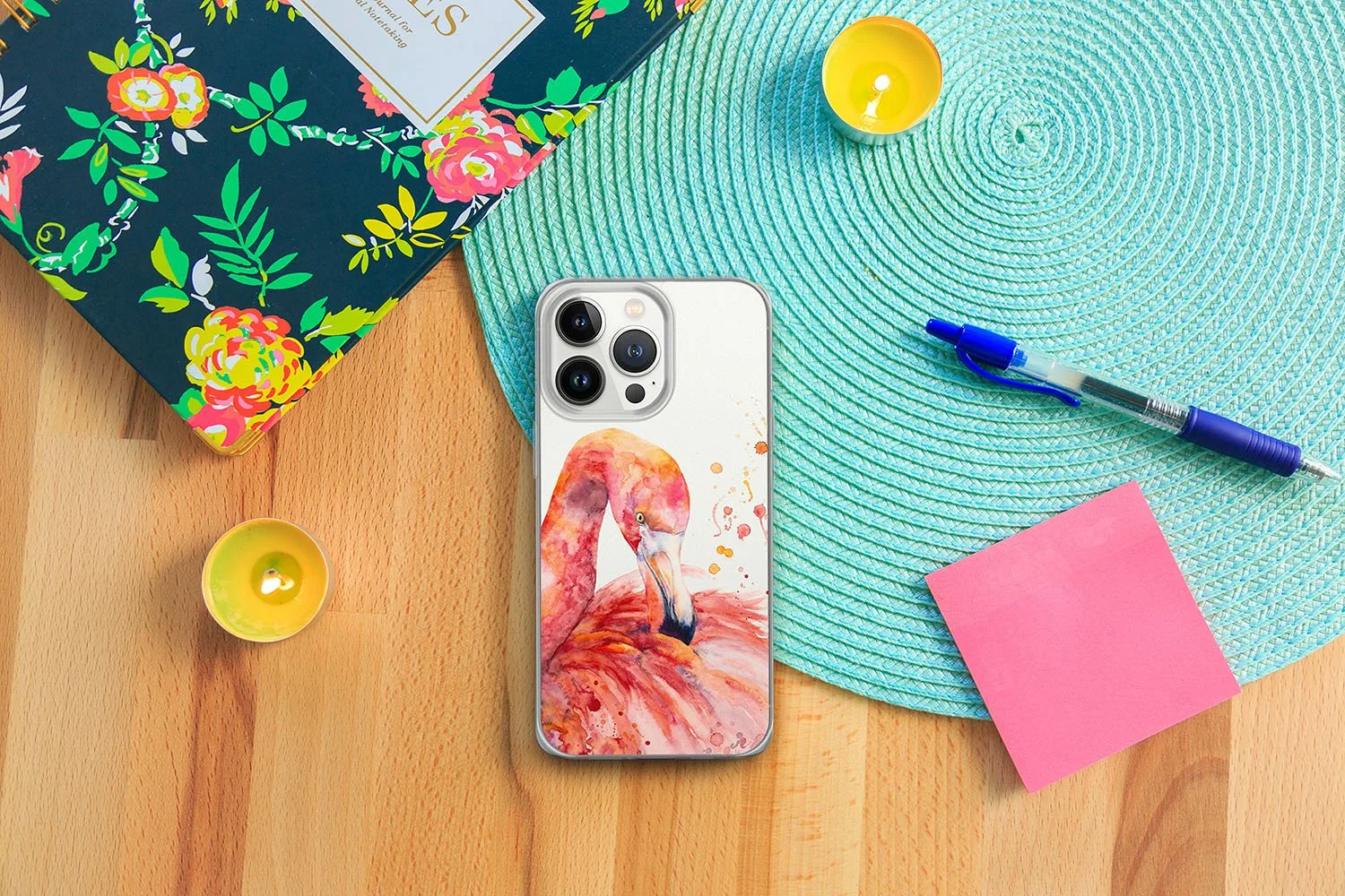 Pink Flamingo Clear iPhone case