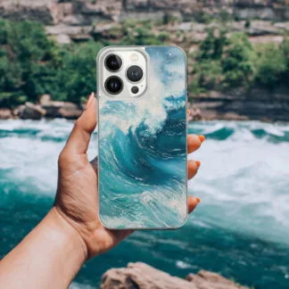 Blue Ocean Wave iPhone Case.