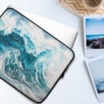 Blue Ocean Wave Laptop Case. "Fragile but strong"