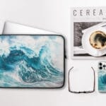 Blue Ocean Wave Laptop Case. "Fragile but strong"