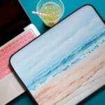 Sky Ocean Sand Laptop Case. "Dream"