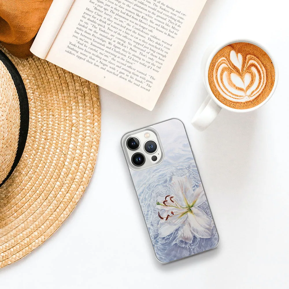 Floral White Water Lily iPhone Case. "In water. Lily"