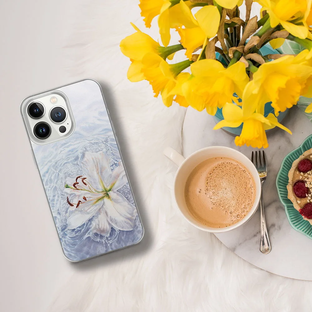 Floral White Water Lily iPhone Case. "In water. Lily"