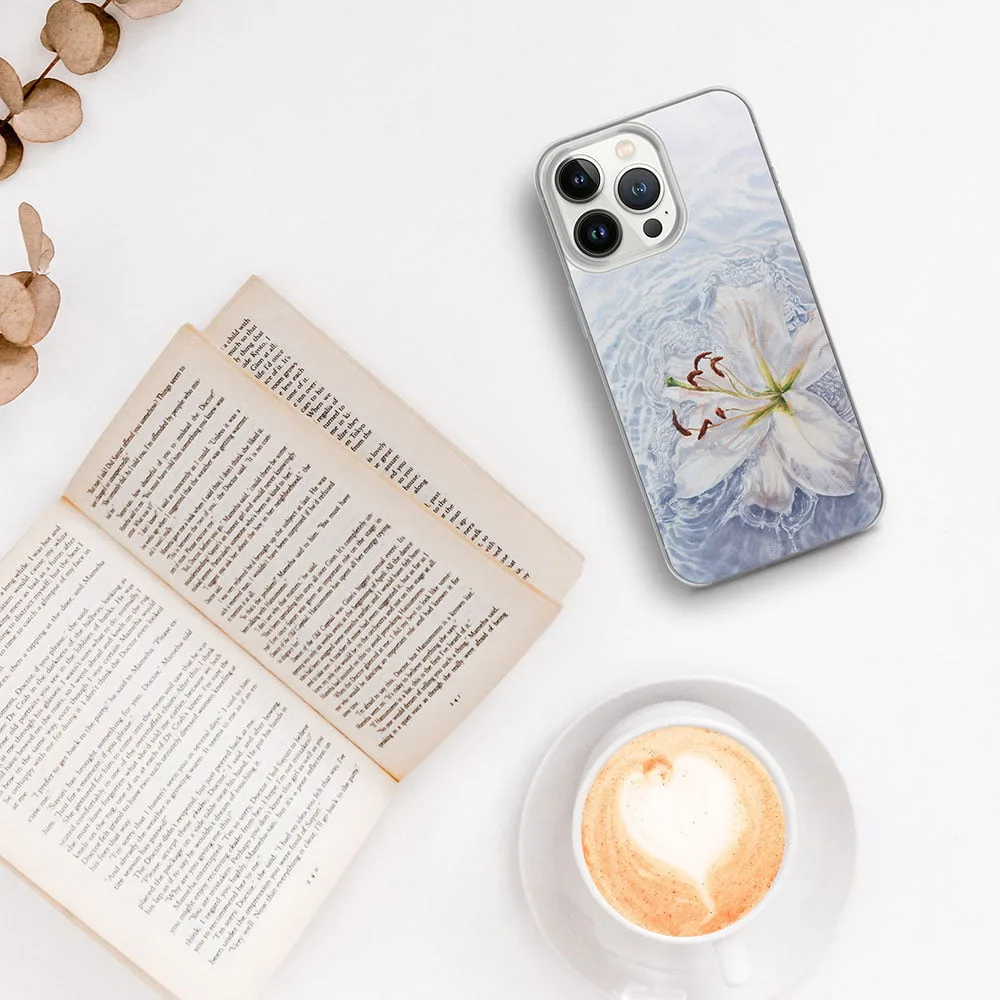 Floral White Water Lily iPhone Case. "In water. Lily"