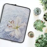 Lily Floral Laptop Case. "In water. Lily"