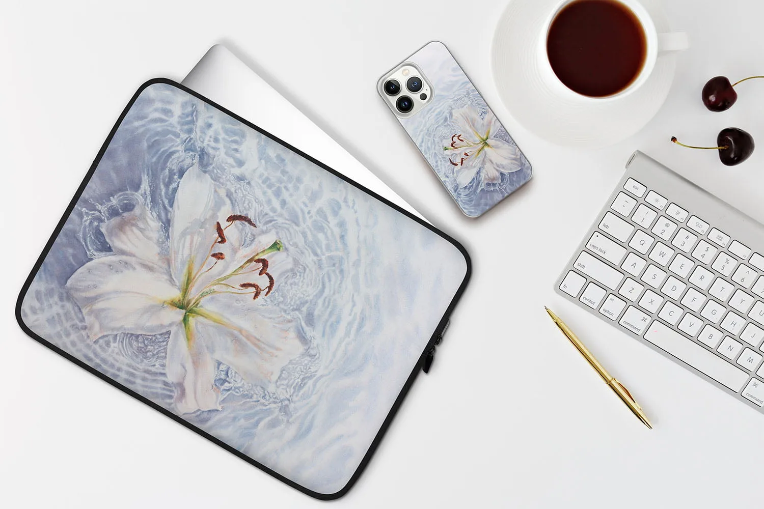 Floral White Water Lily iPhone Case. "In water. Lily"
